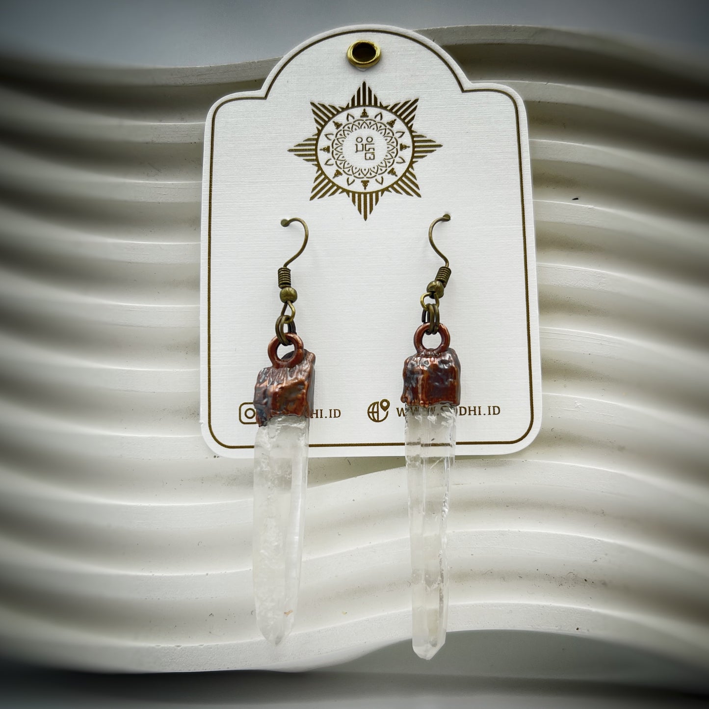 Clear Quartz Point Earrings